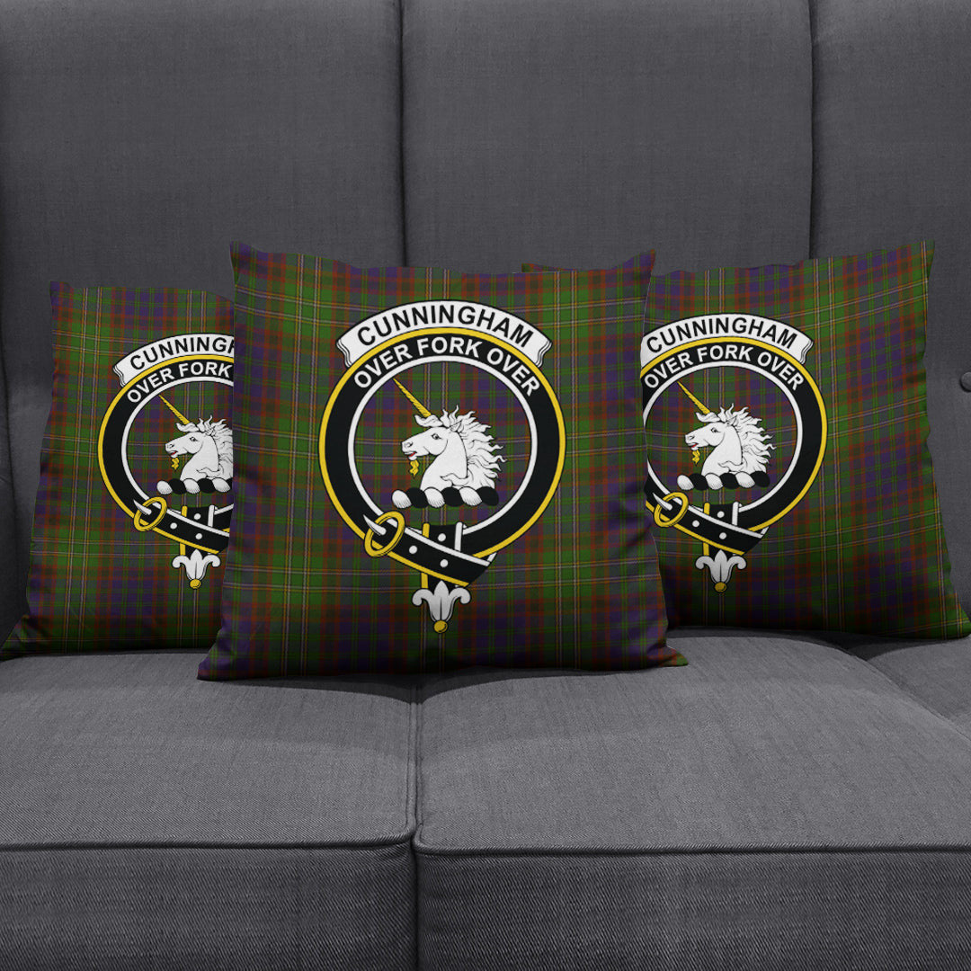 Cunningham Hunting Modern Tartan Crest Pillow Cover