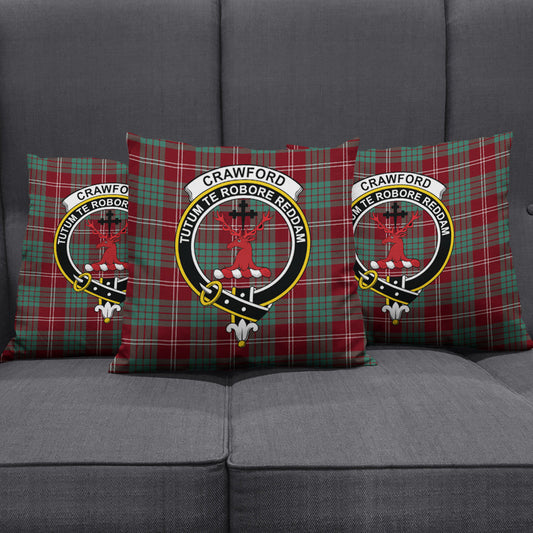 Crawford Modern Tartan Crest Pillow Cover