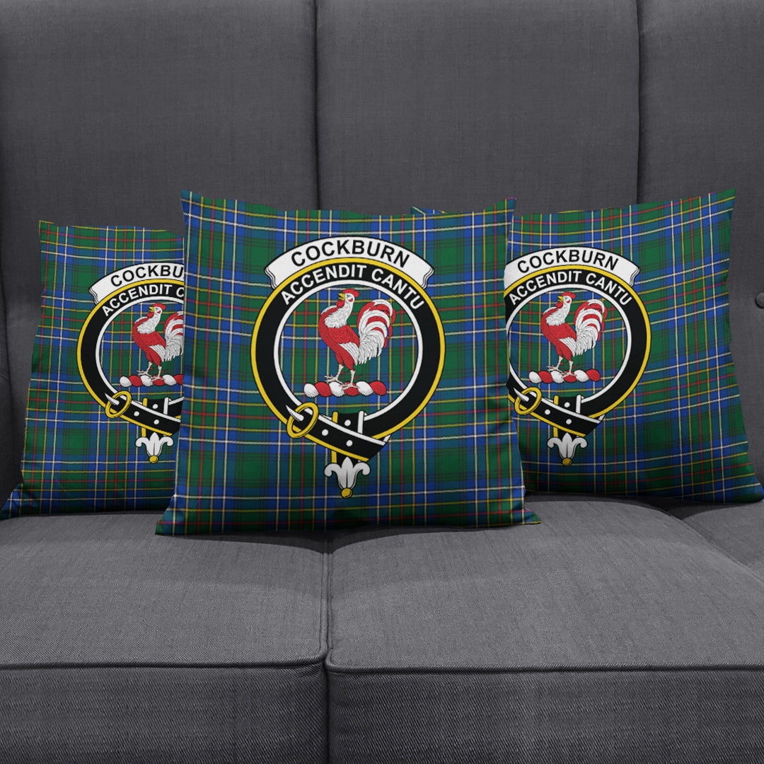 Cockburn Ancient Tartan Crest Pillow Cover