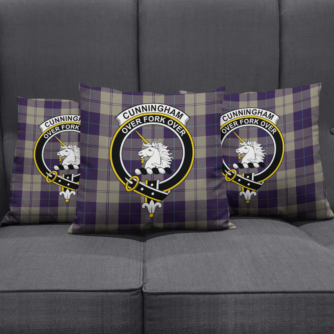 Cunningham Dress Blue Dancers Tartan Crest Pillow Cover