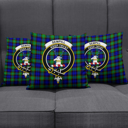 Sempill Modern Tartan Crest Pillow Cover