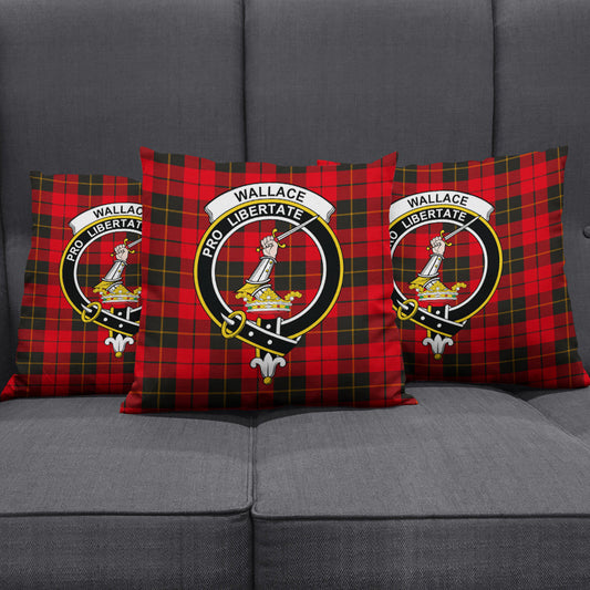 Wallace Weathered Tartan Crest Pillow Cover