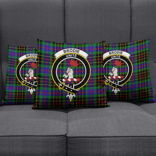 Brodie Hunting Modern Tartan Crest Pillow Cover