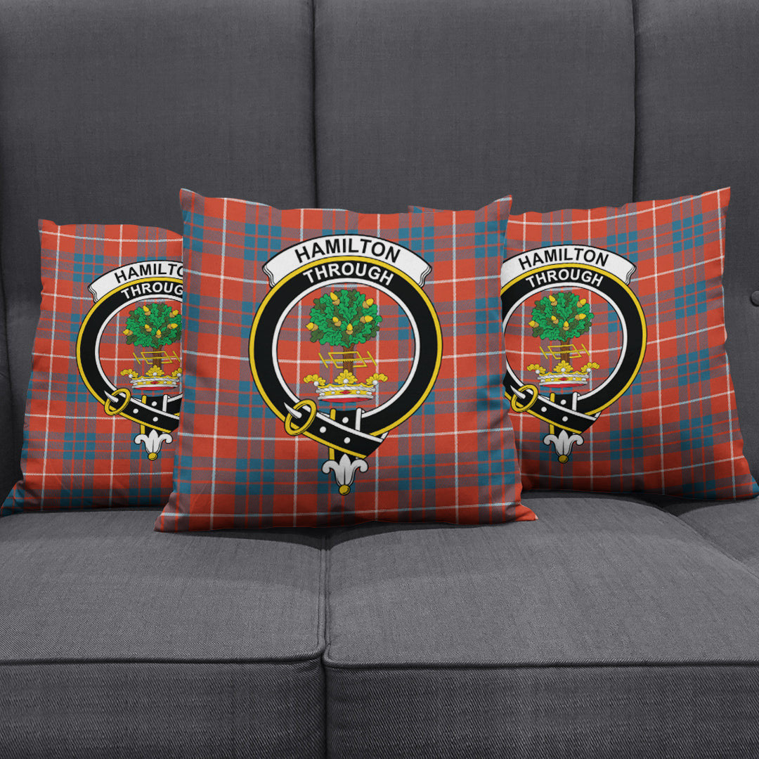 Hamilton Ancient Tartan Crest Pillow Cover