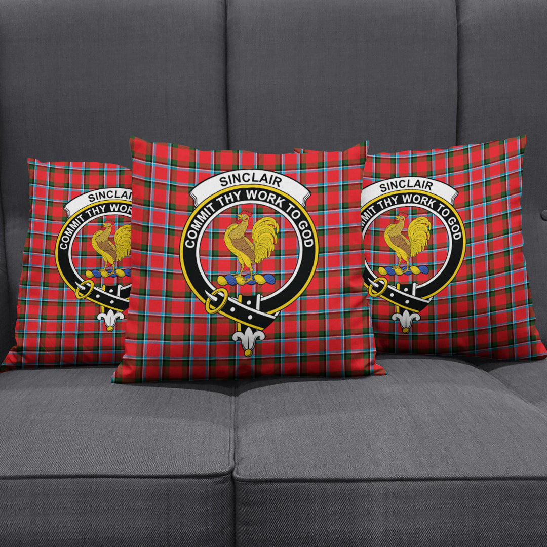 Sinclair Modern Tartan Crest Pillow Cover