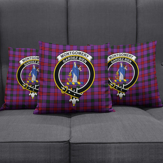 Montgomery Modern Tartan Crest Pillow Cover