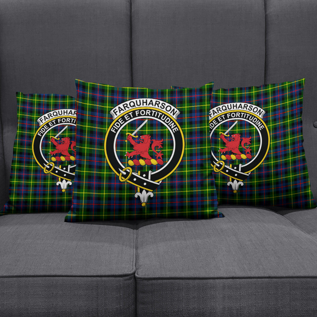 Farquharson Modern Tartan Crest Pillow Cover