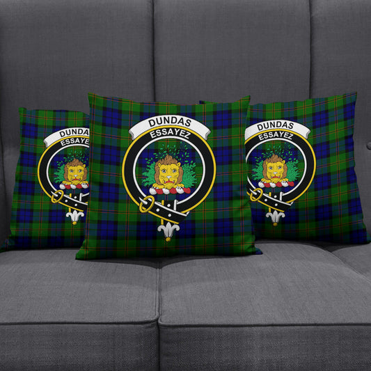 Dundas Modern Tartan Crest Pillow Cover