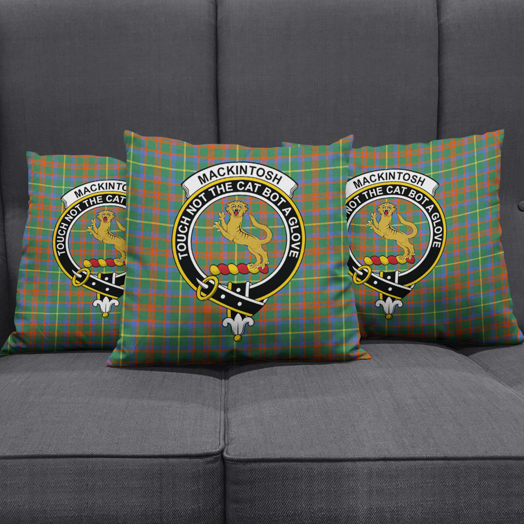 MacKintosh Hunting Ancient Tartan Crest Pillow Cover