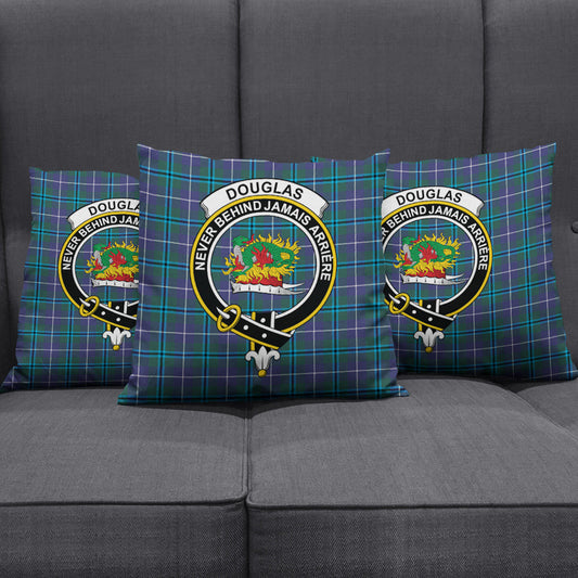 Douglas Modern Tartan Crest Pillow Cover