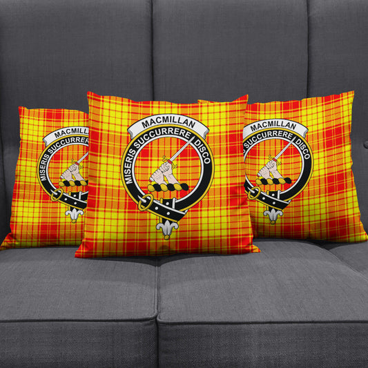 MacMillan Clan Tartan Crest Pillow Cover