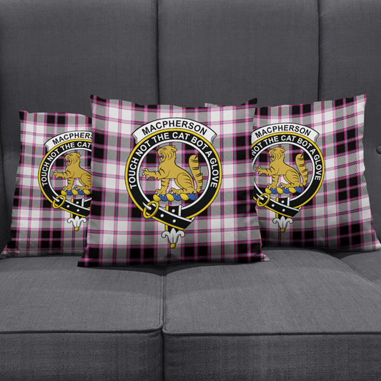 MacPherson Hunting Modern Tartan Crest Pillow Cover