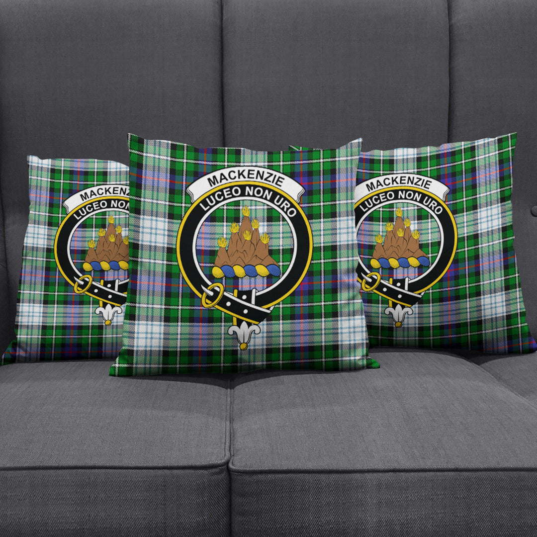 MacKenzie Dress Modern Tartan Crest Pillow Cover