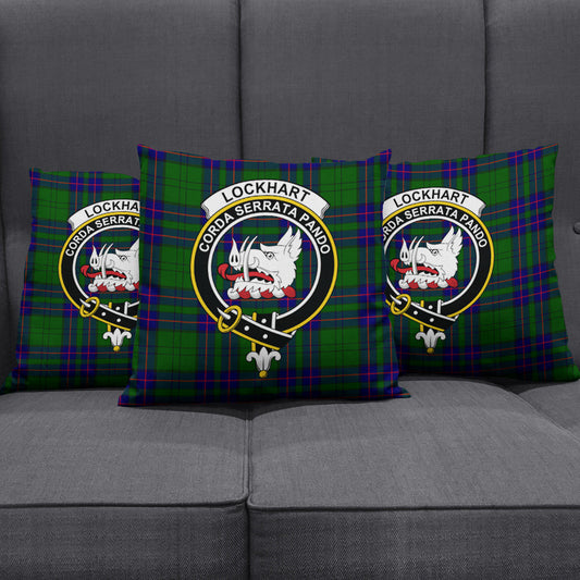 Lockhart Modern Tartan Crest Pillow Cover