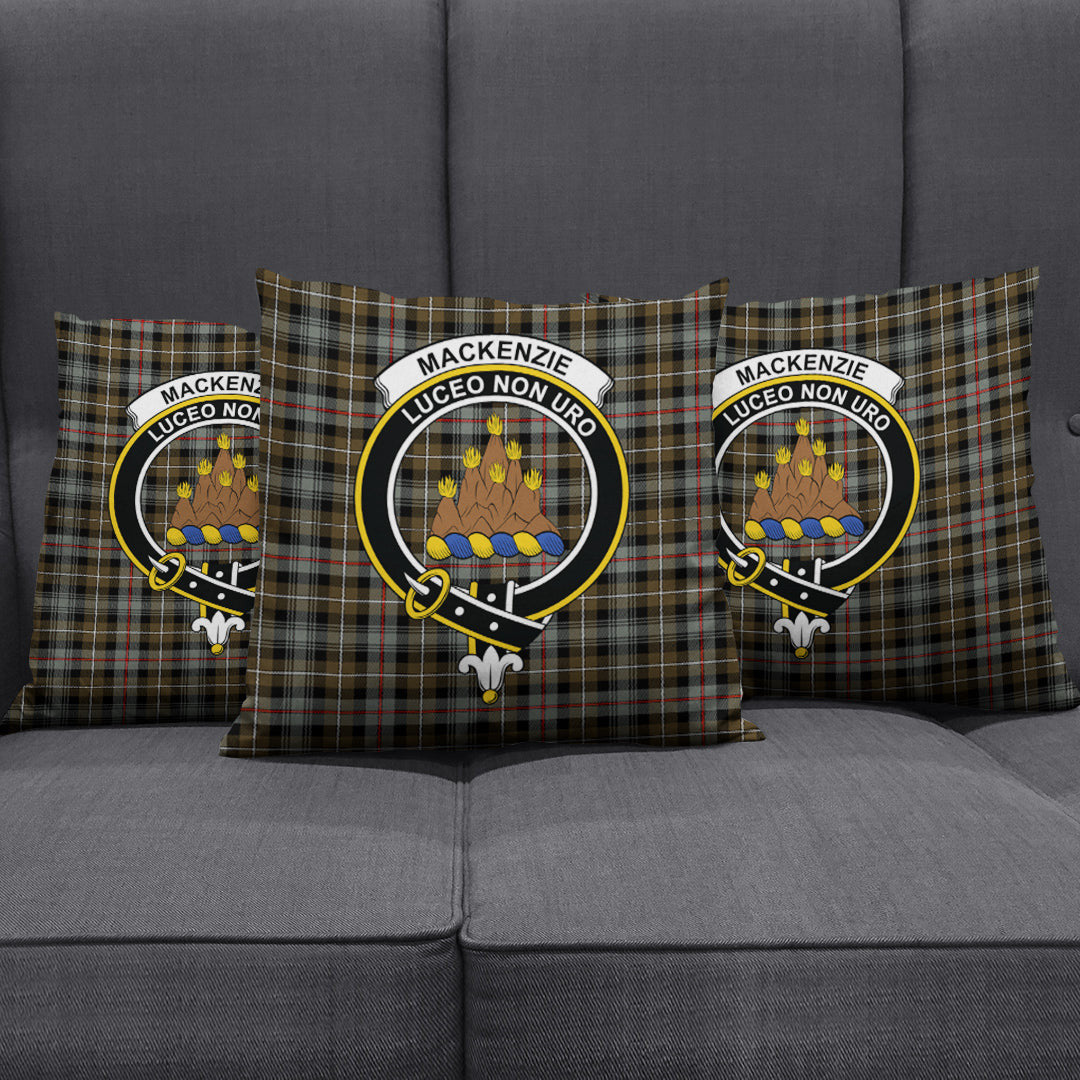 MacKenzie Weathered Tartan Crest Pillow Cover