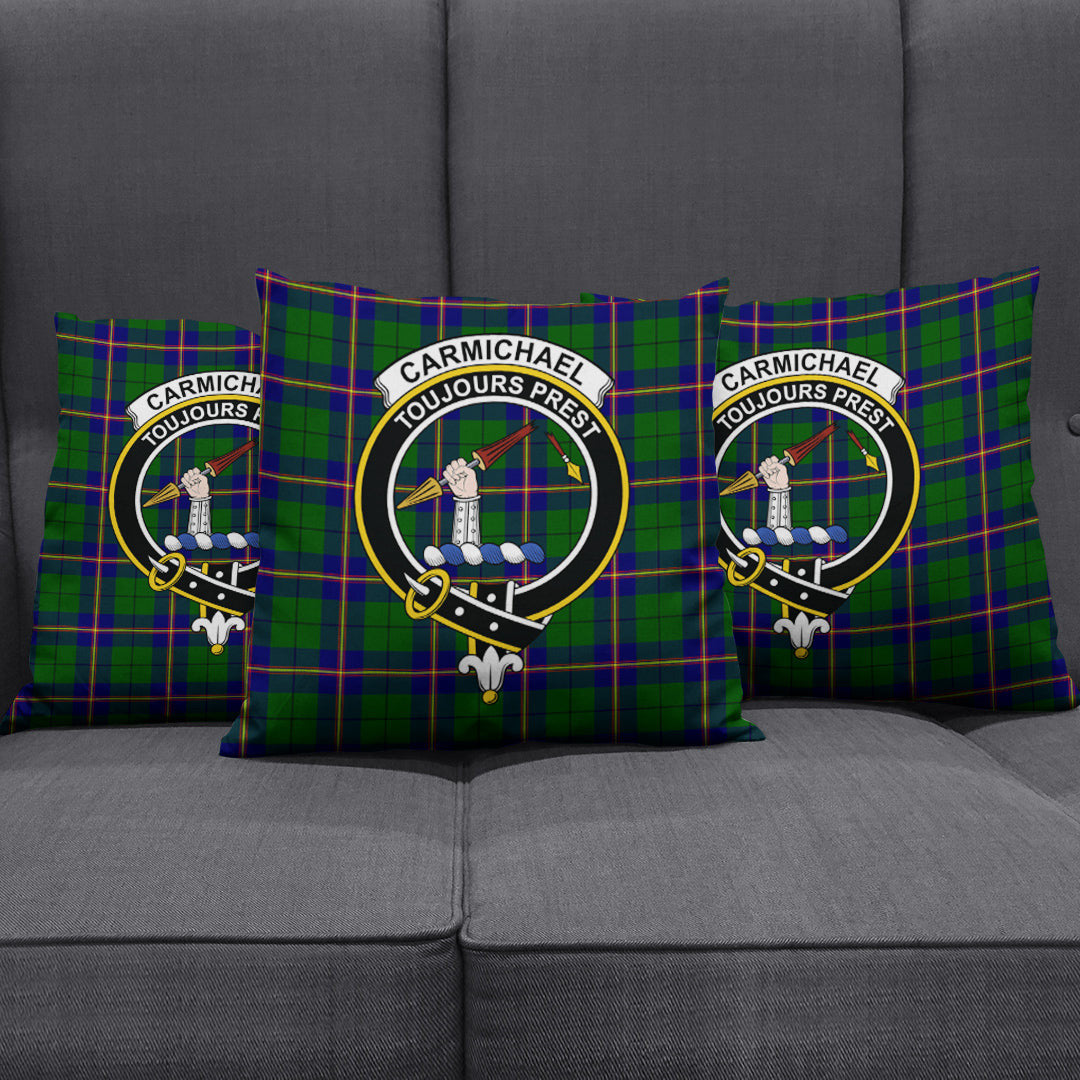 Carmichael Modern Tartan Crest Pillow Cover