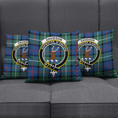 Davidson of Tulloch Tartan Crest Pillow Cover
