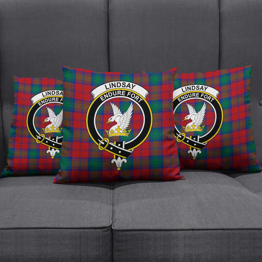 Lindsay Modern Tartan Crest Pillow Cover