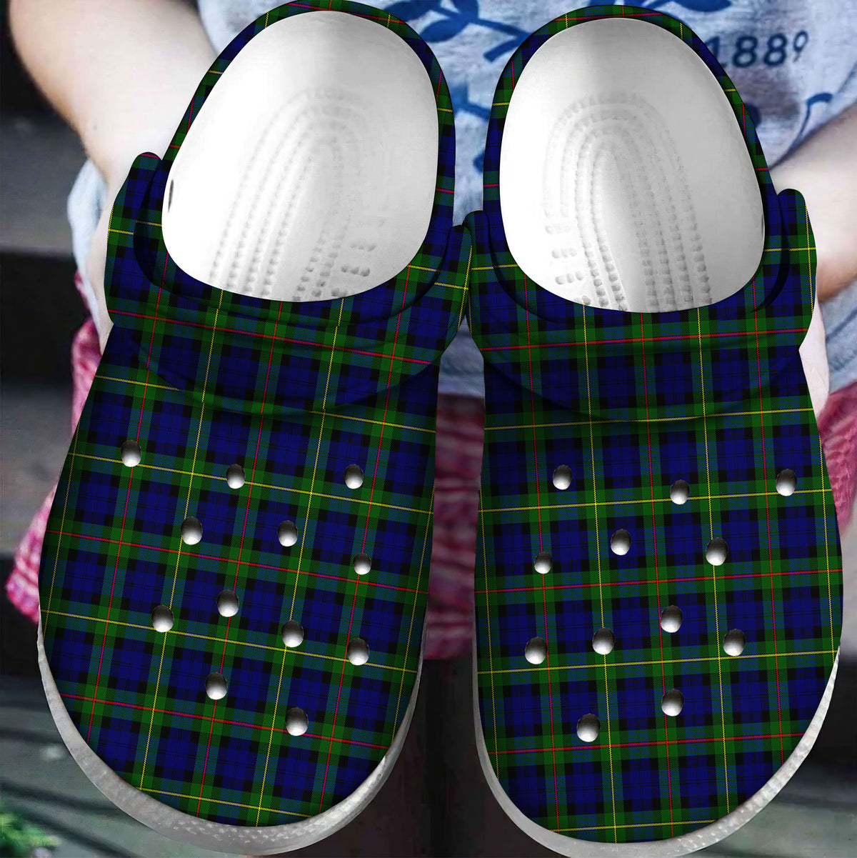 MacEwen Modern Tartan Plaid Crocs
