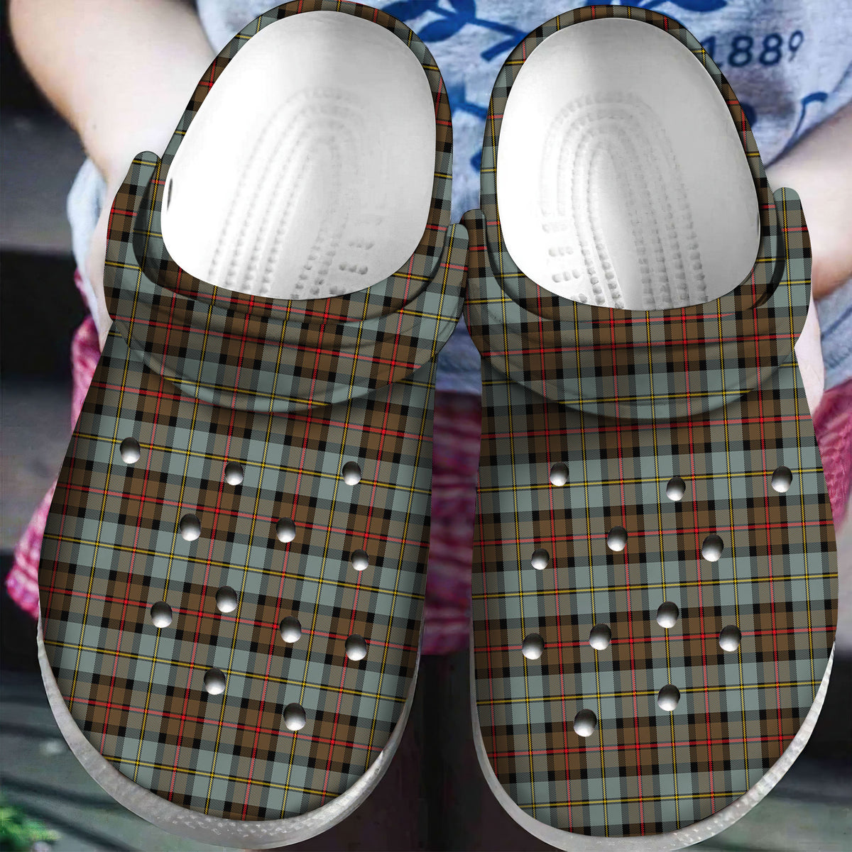 MacLeod of Harris Weathered Tartan Plaid Crocs