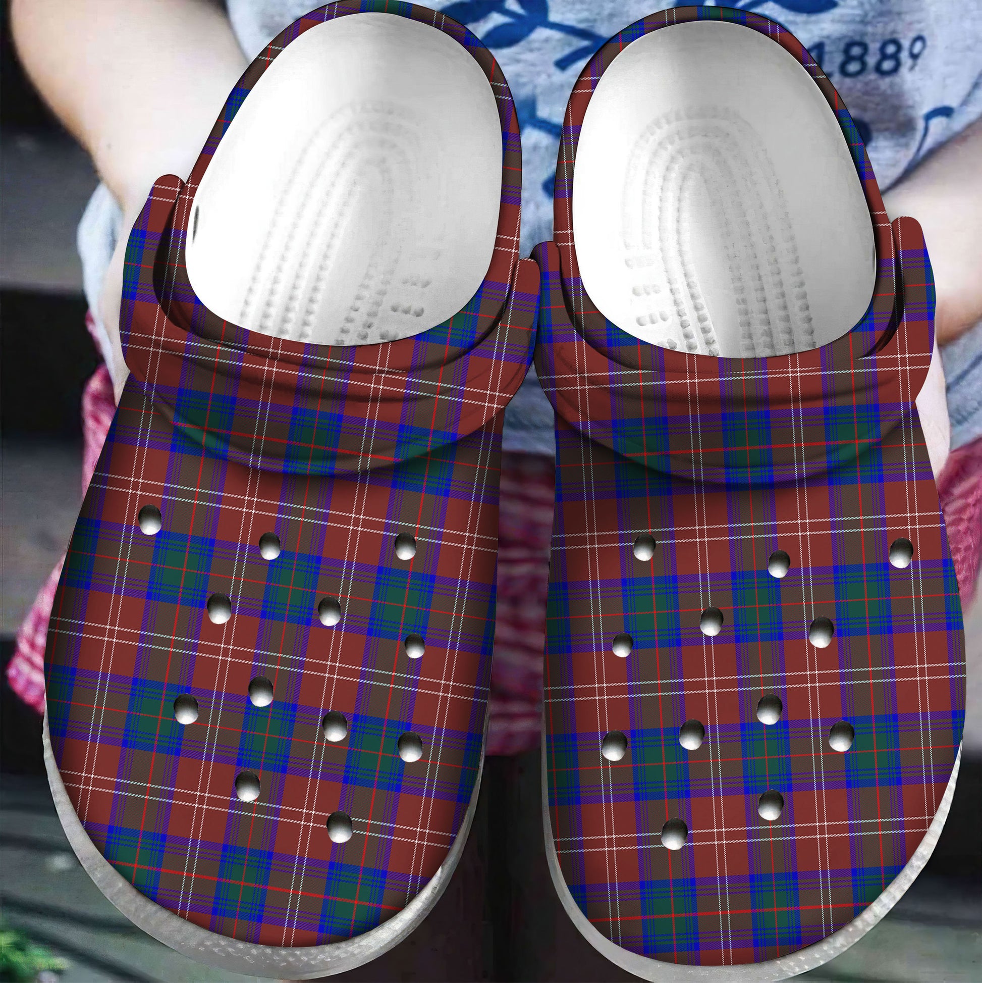 Chisholm Hunting Modern Tartan Plaid Crocs