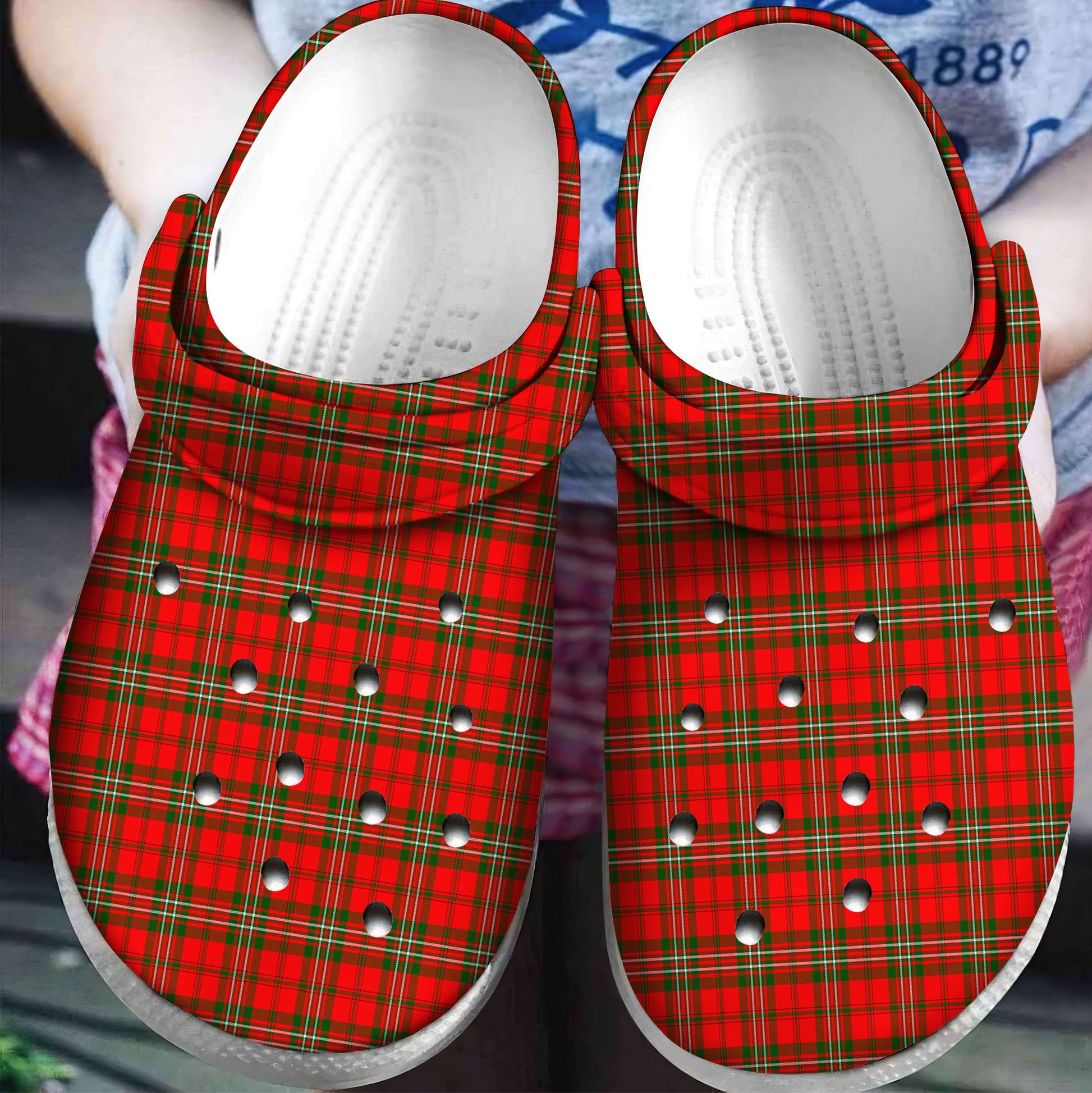 Scott Modern Tartan Plaid Crocs