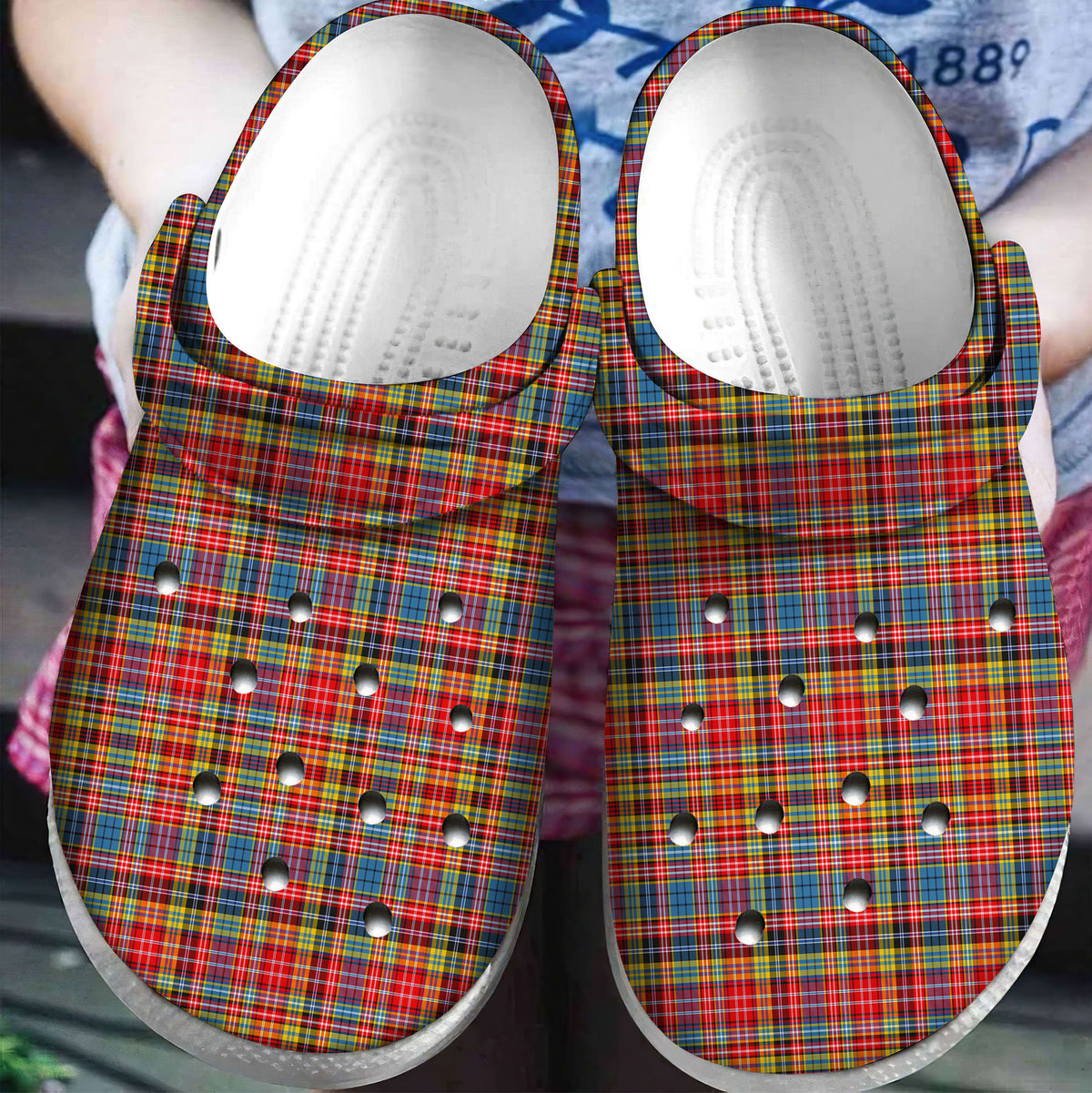 Ogilvie of Airlie Ancient Tartan Plaid Crocs