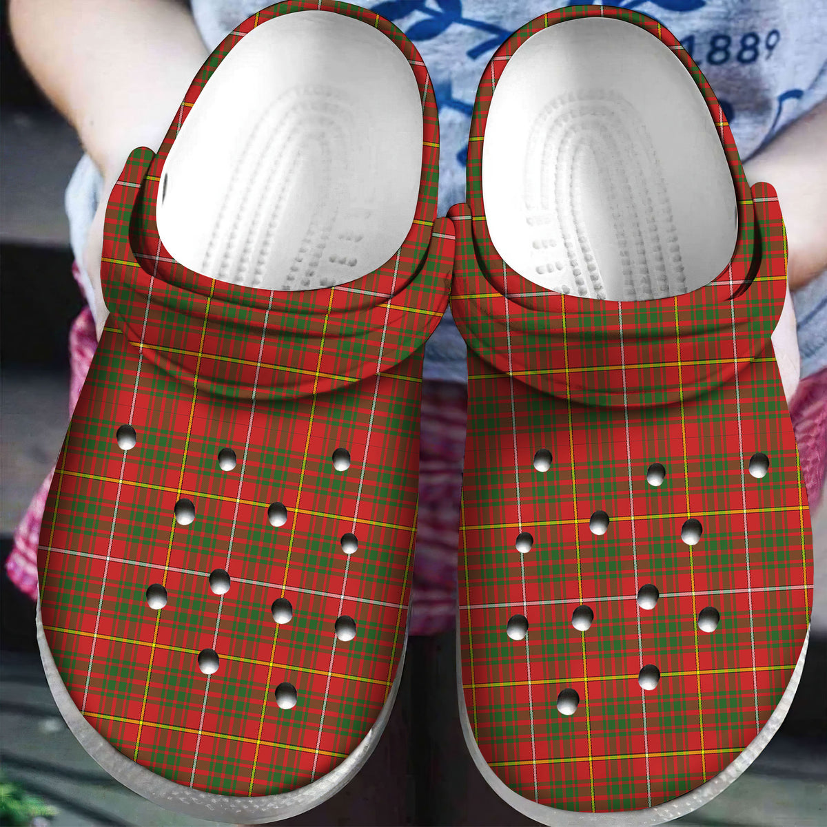 Bruce Modern Tartan Plaid Crocs