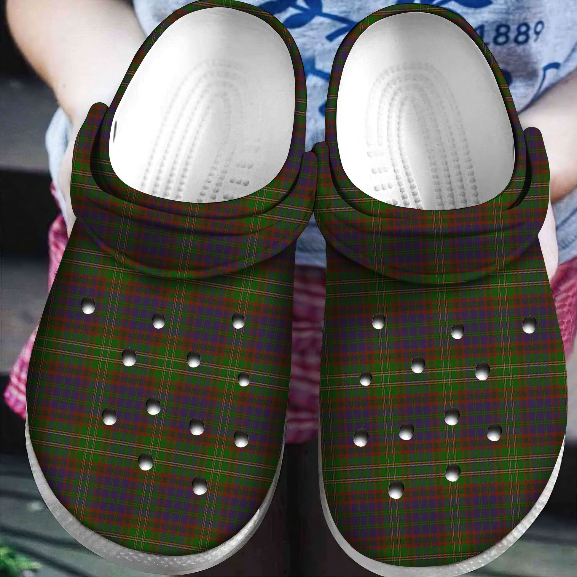 Cunningham Hunting Modern Tartan Plaid Crocs