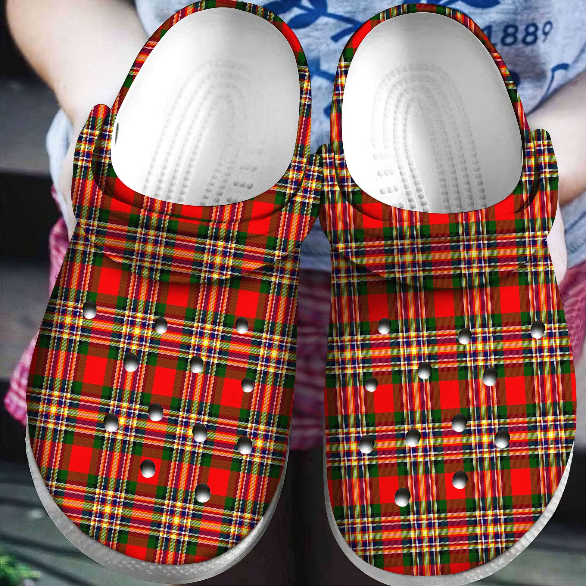 MacGill Modern Tartan Plaid Crocs