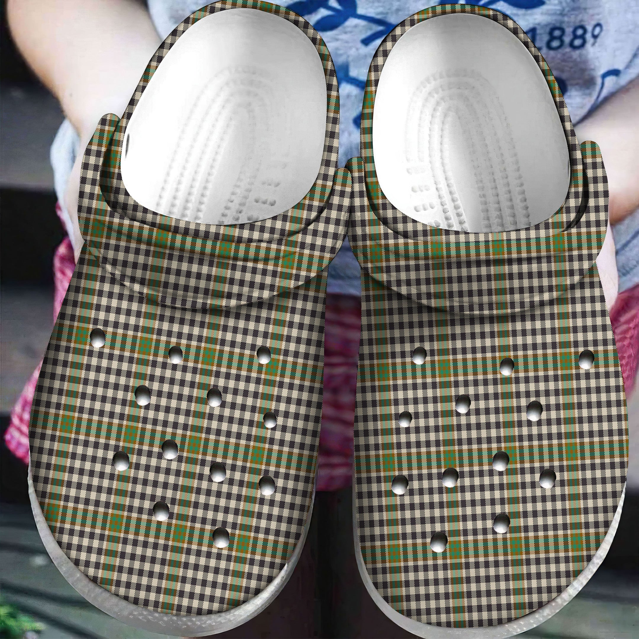 Burns Check Tartan Plaid Crocs