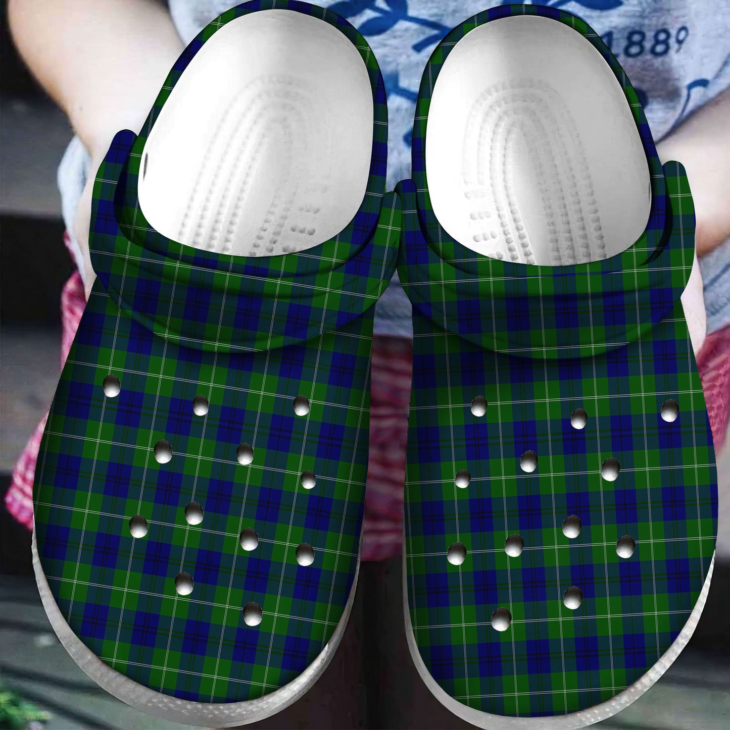 Oliphant Modern Tartan Plaid Crocs