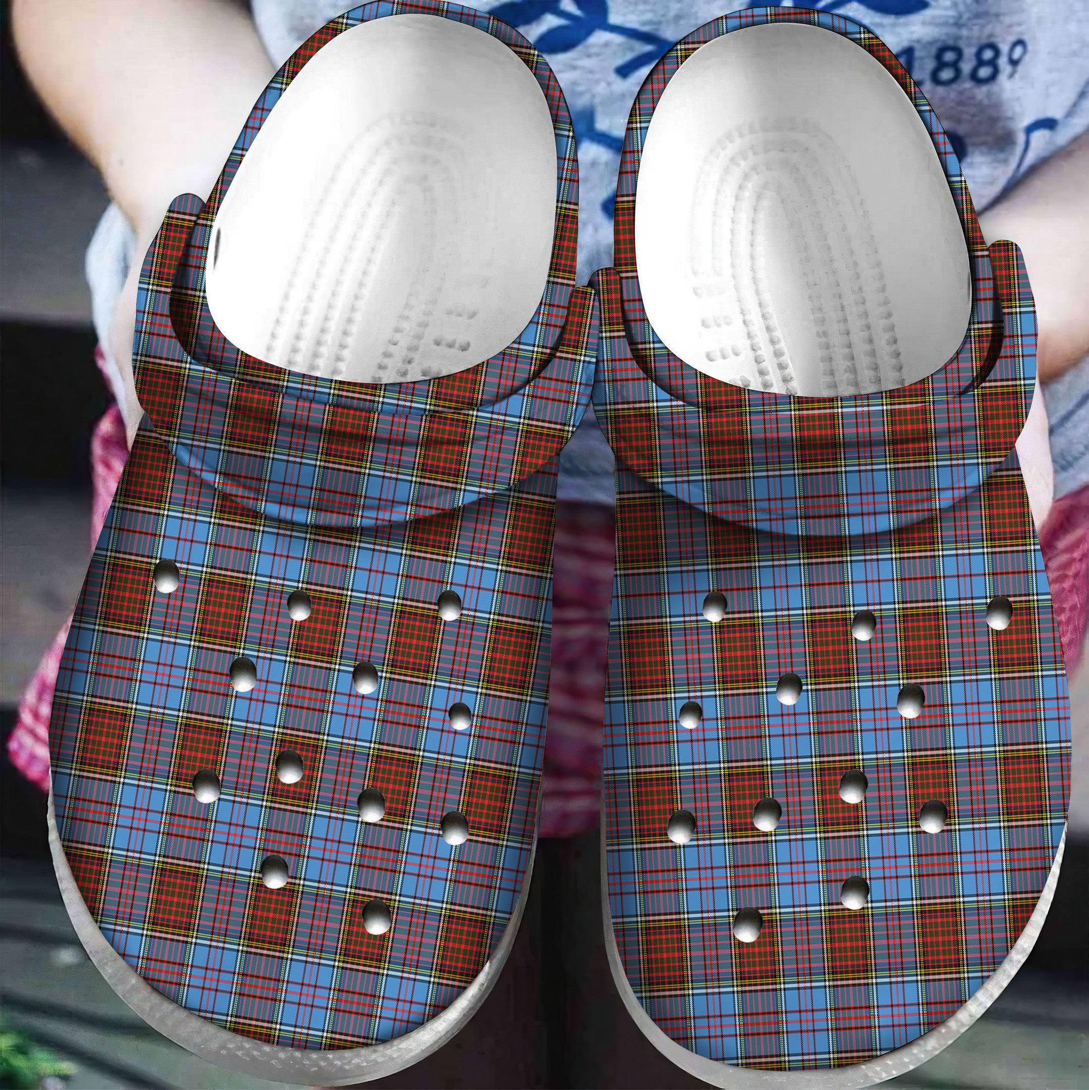 Anderson Modern Tartan Plaid Crocs