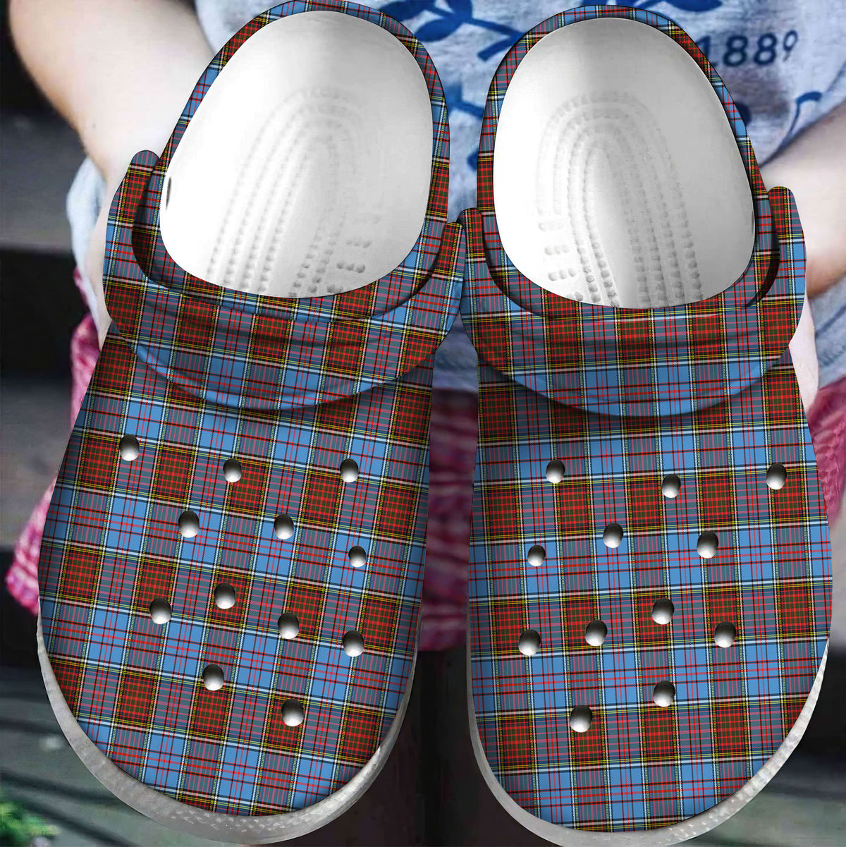 Anderson Modern Tartan Plaid Crocs