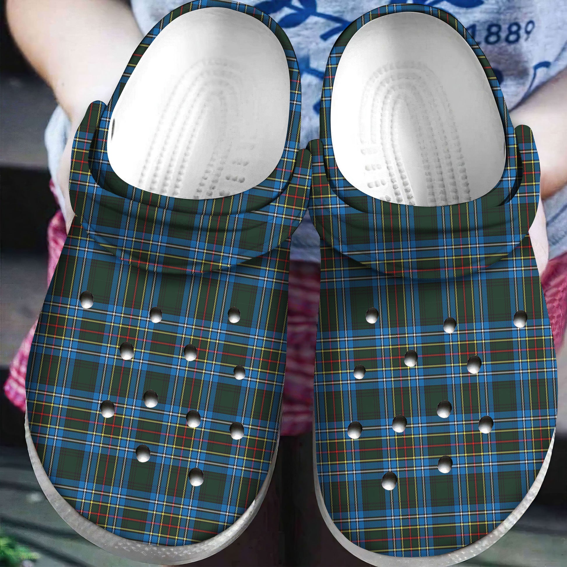 Cockburn Modern Tartan Plaid Crocs