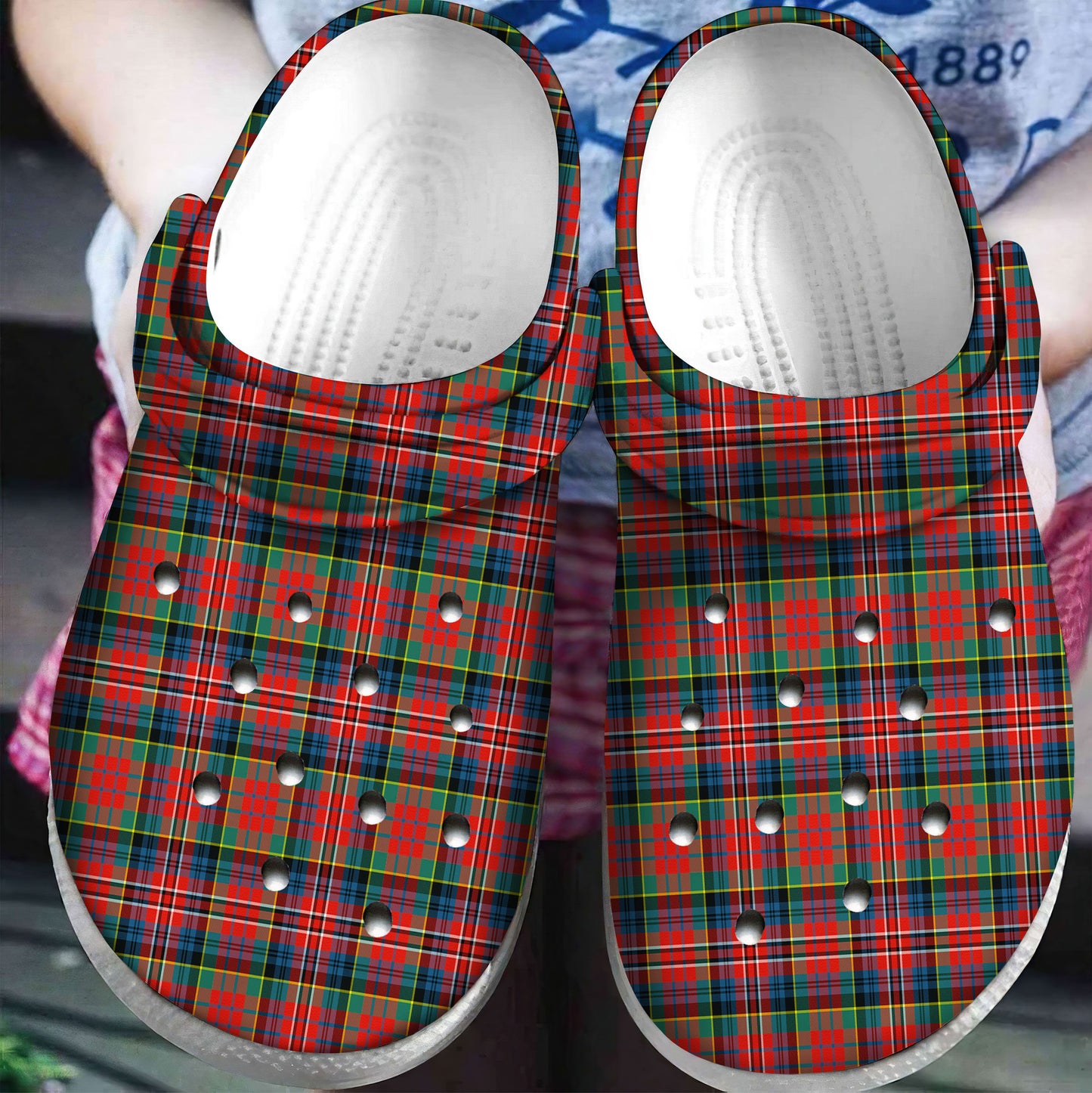 MacPherson Ancient Tartan Plaid Crocs