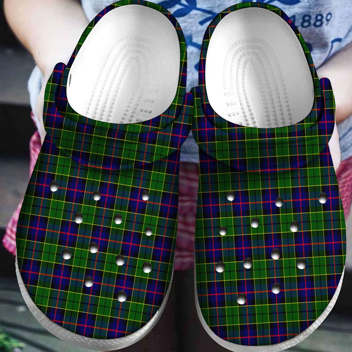 Forsyth Modern Tartan Plaid Crocs