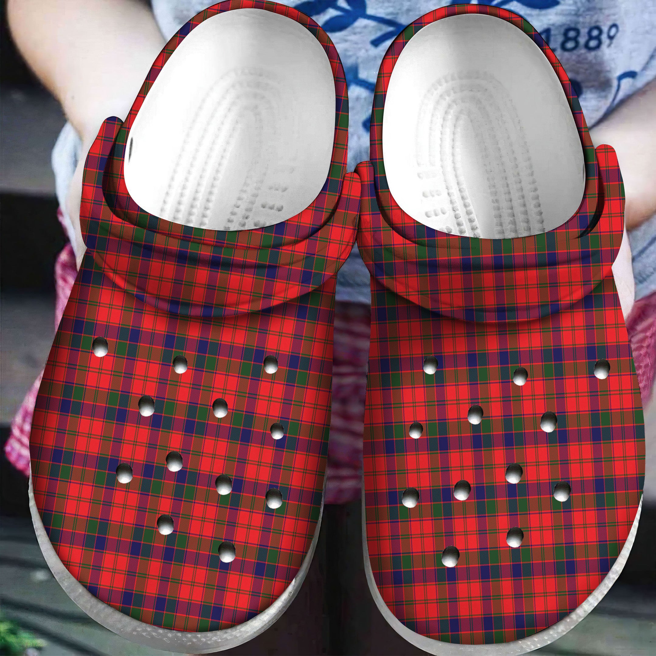 Robertson Modern Tartan Plaid Crocs