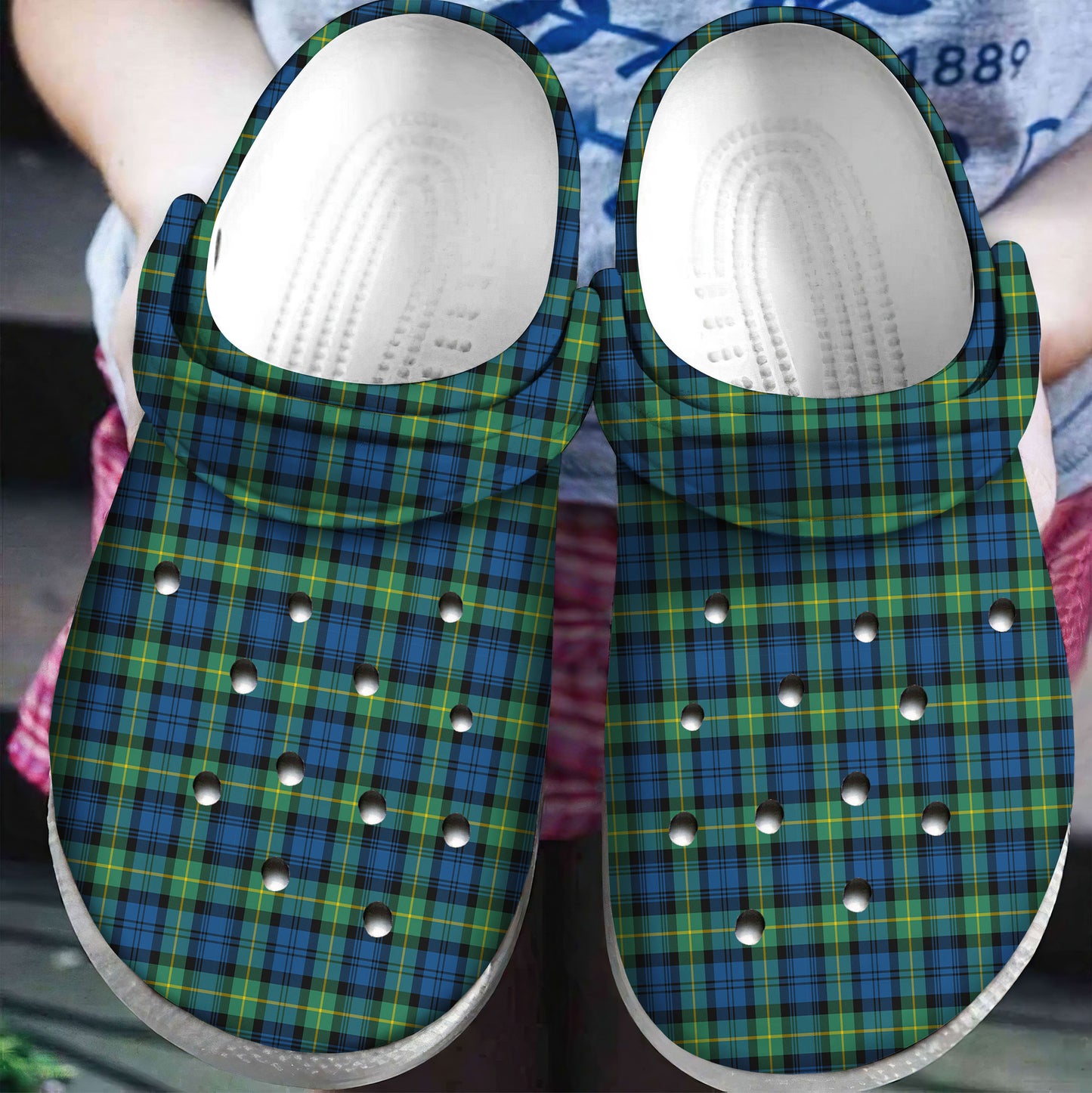 Gordon Ancient Tartan Plaid Crocs