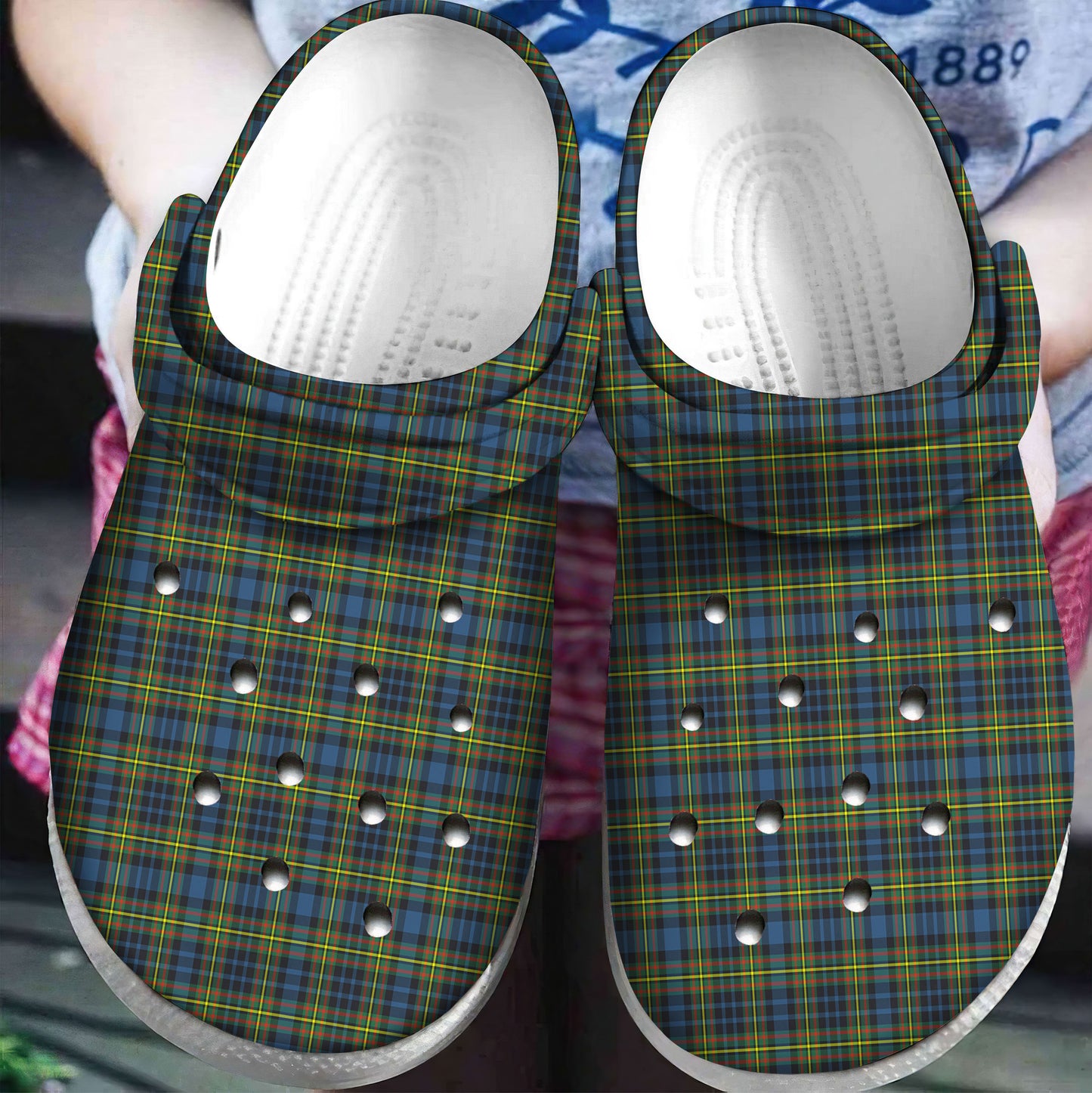 MacLellan Ancient Tartan Plaid Crocs