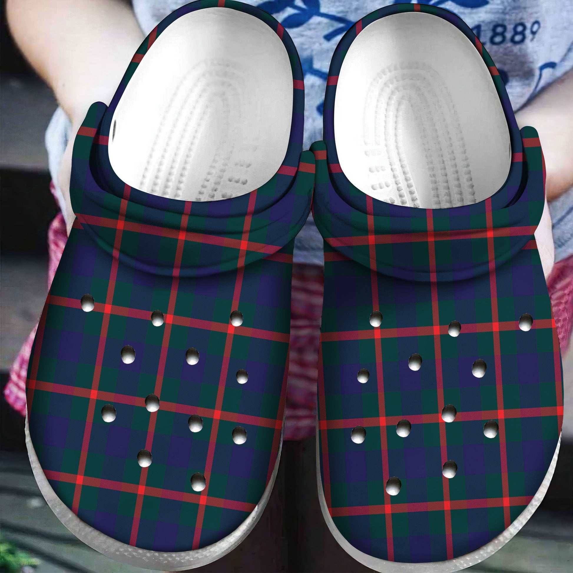 Agnew Modern Tartan Plaid Crocs