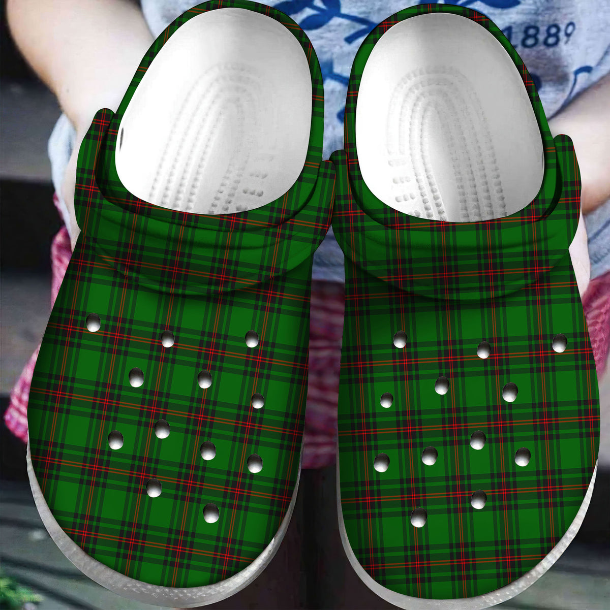 Fife District Tartan Plaid Crocs
