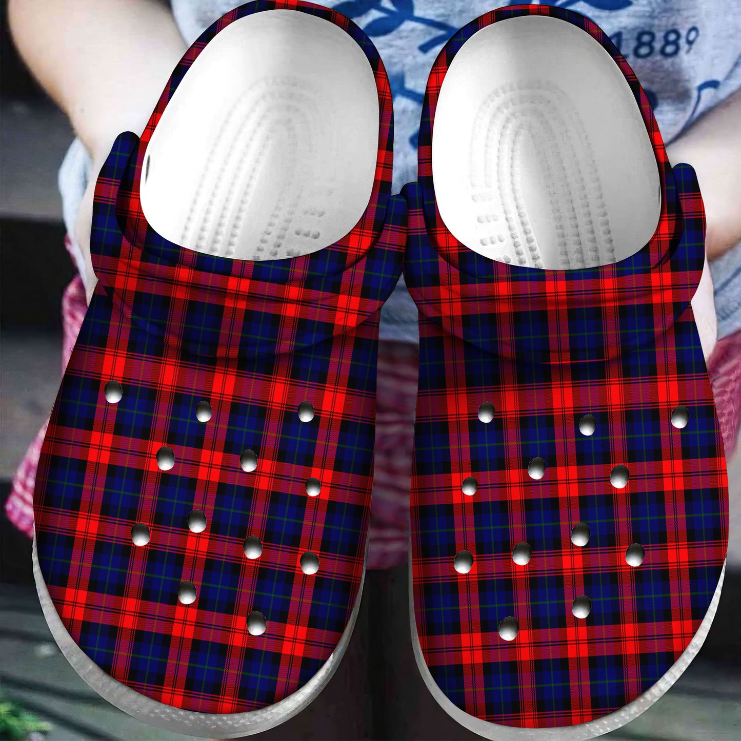 MacLachlan Modern Tartan Plaid Crocs