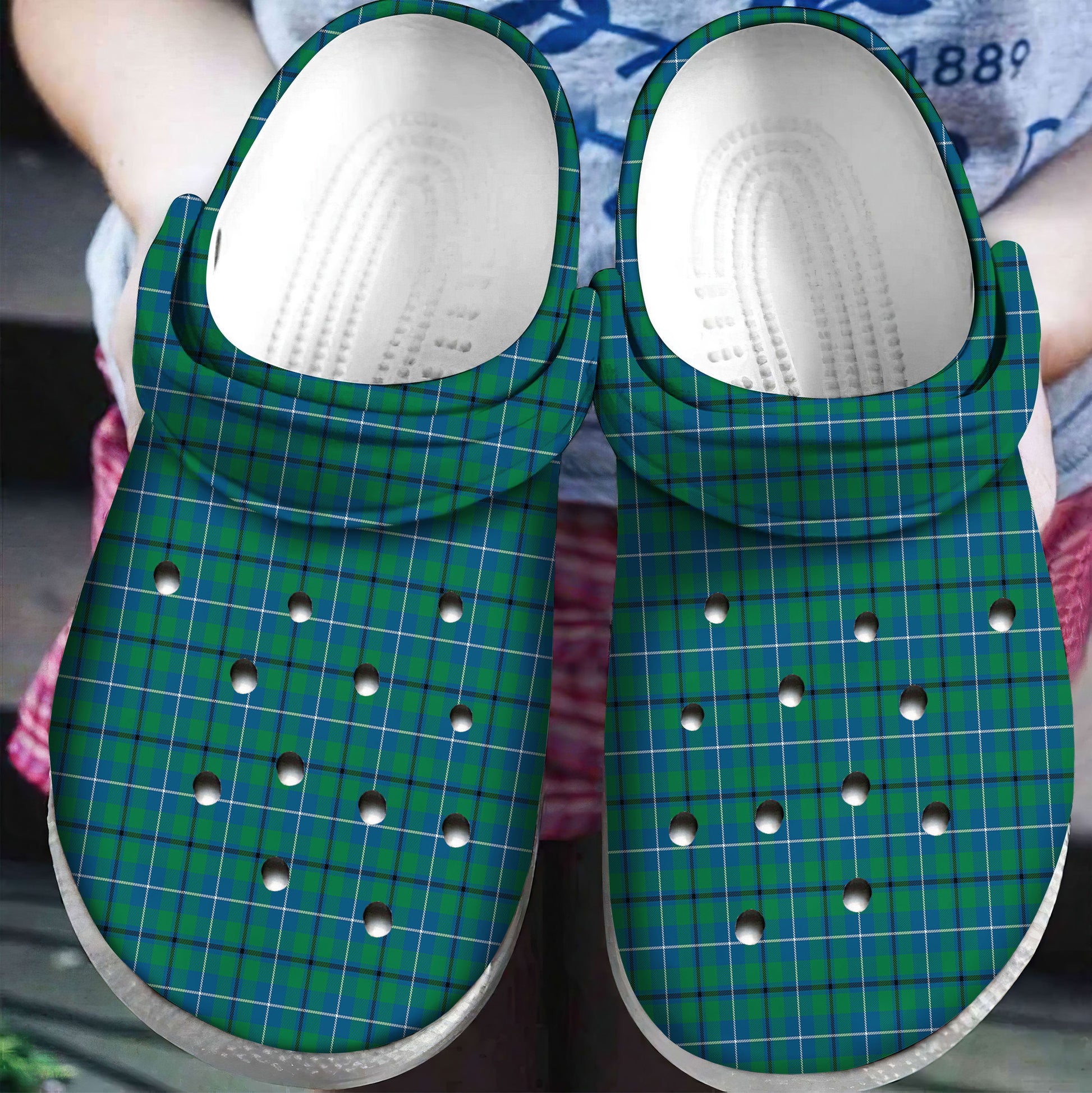 Douglas Ancient Tartan Plaid Crocs