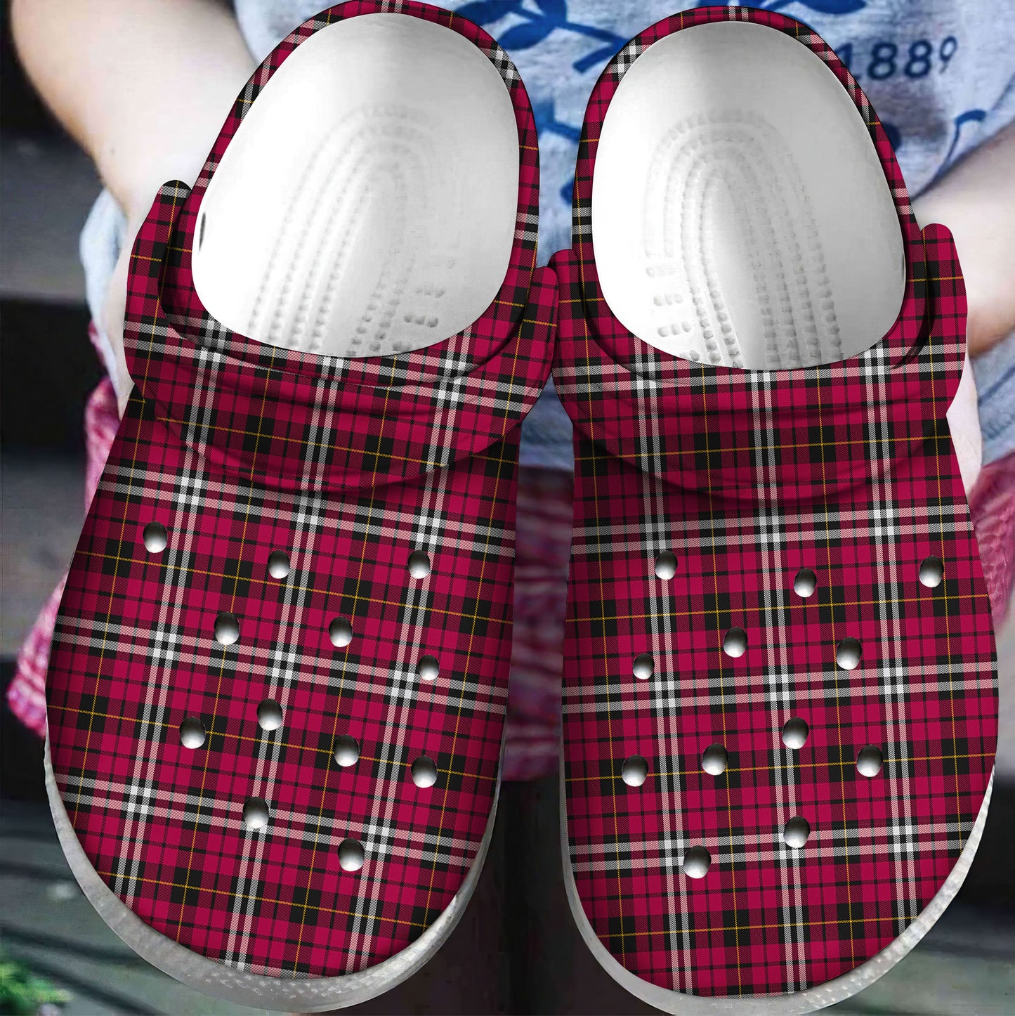 Little Tartan Plaid Crocs