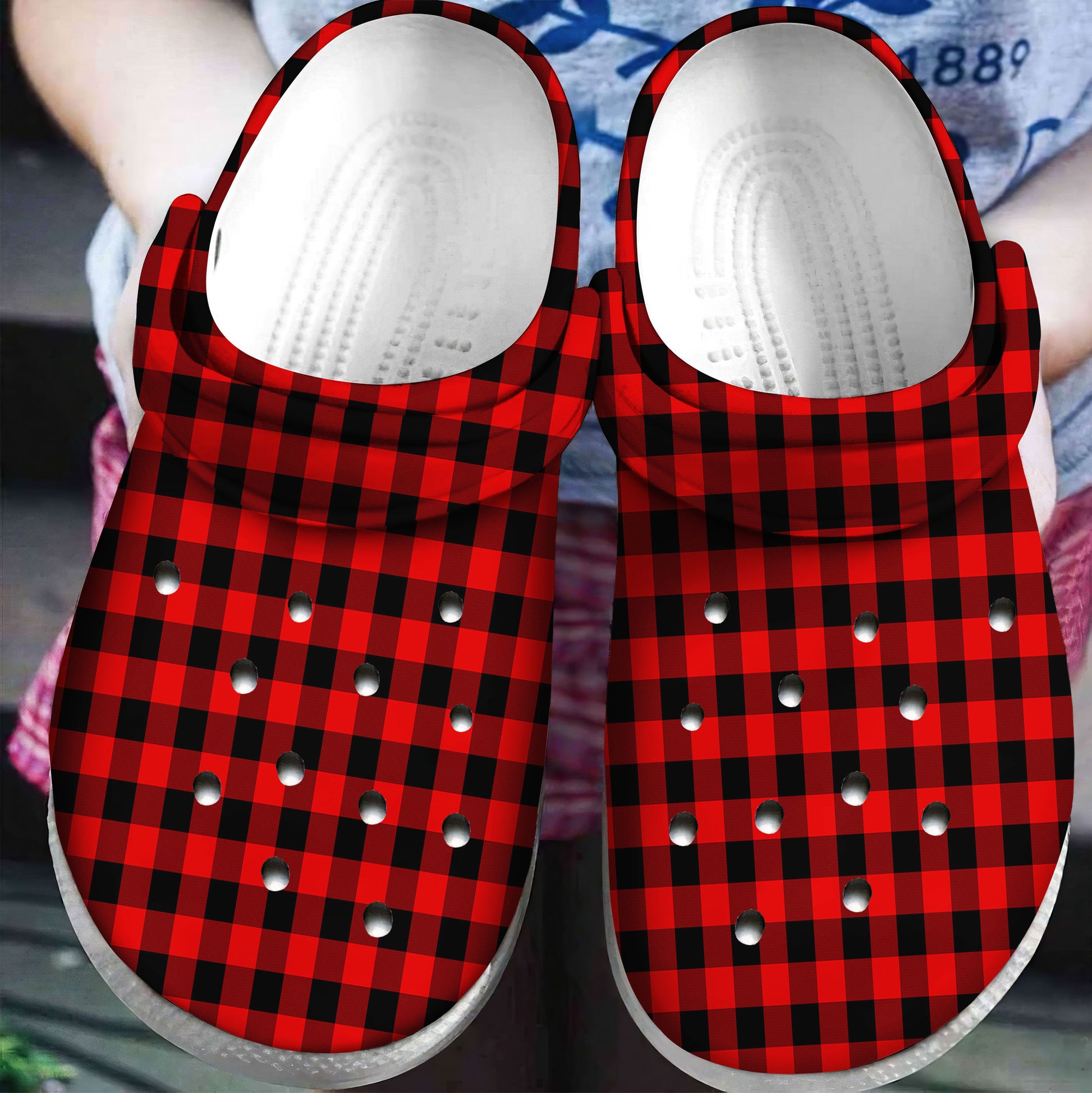 Rob Roy MacGregor Modern Tartan Plaid Crocs