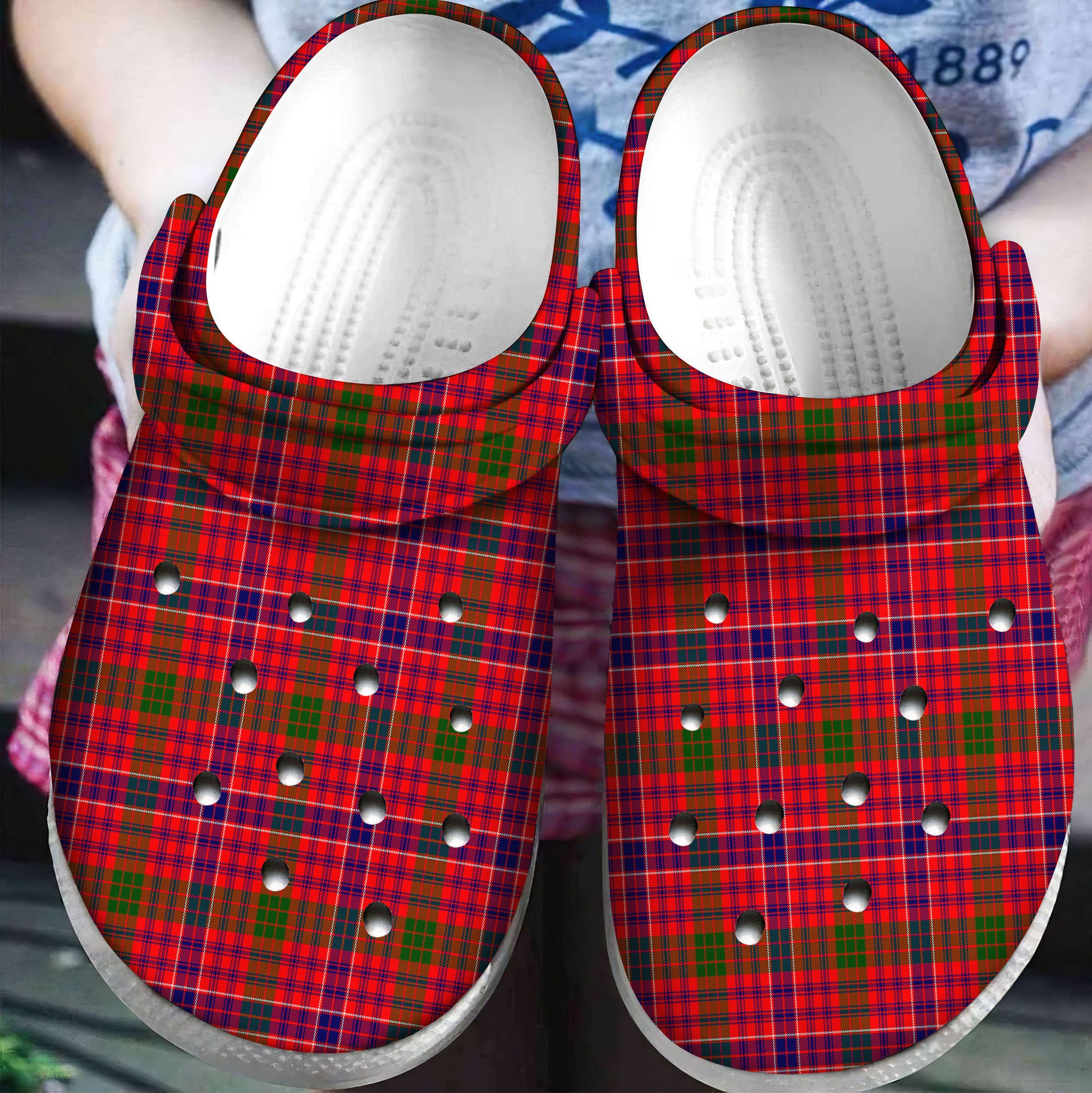 MacRae Modern Tartan Plaid Crocs