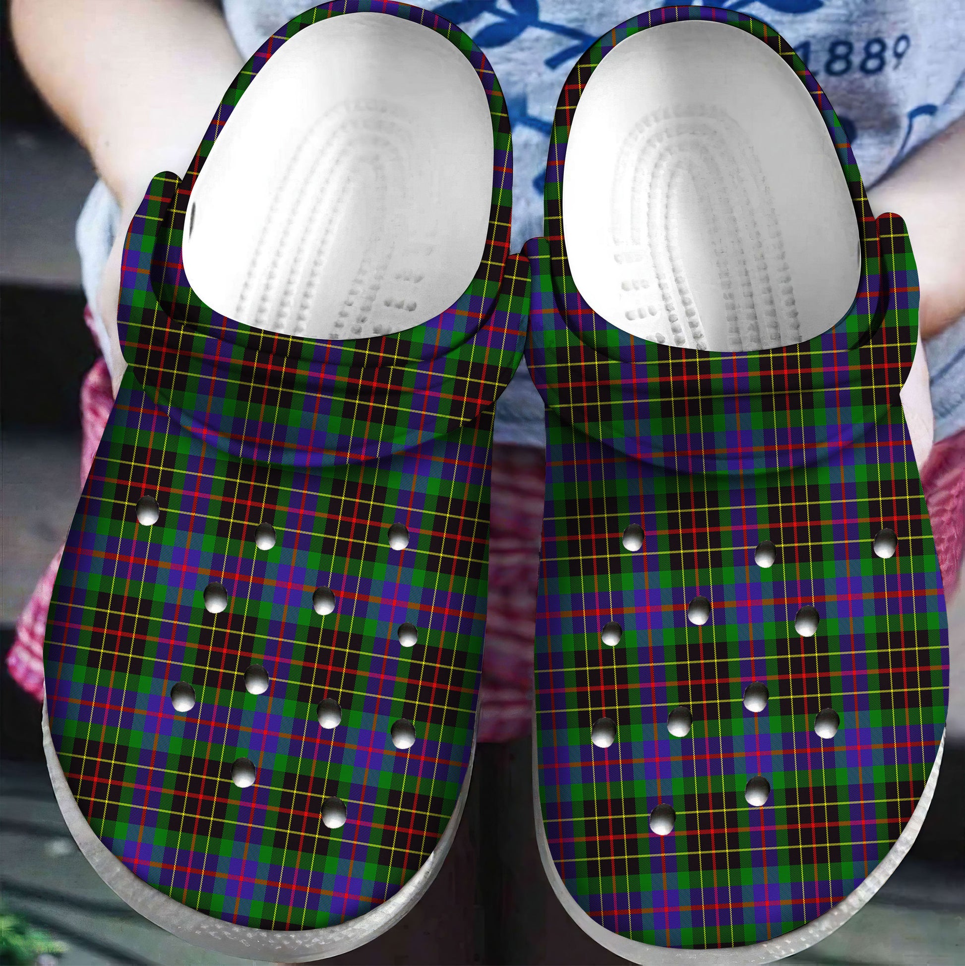 Brodie Hunting Modern Tartan Plaid Crocs