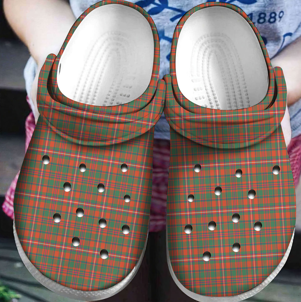 MacKinnon Ancient Tartan Plaid Crocs