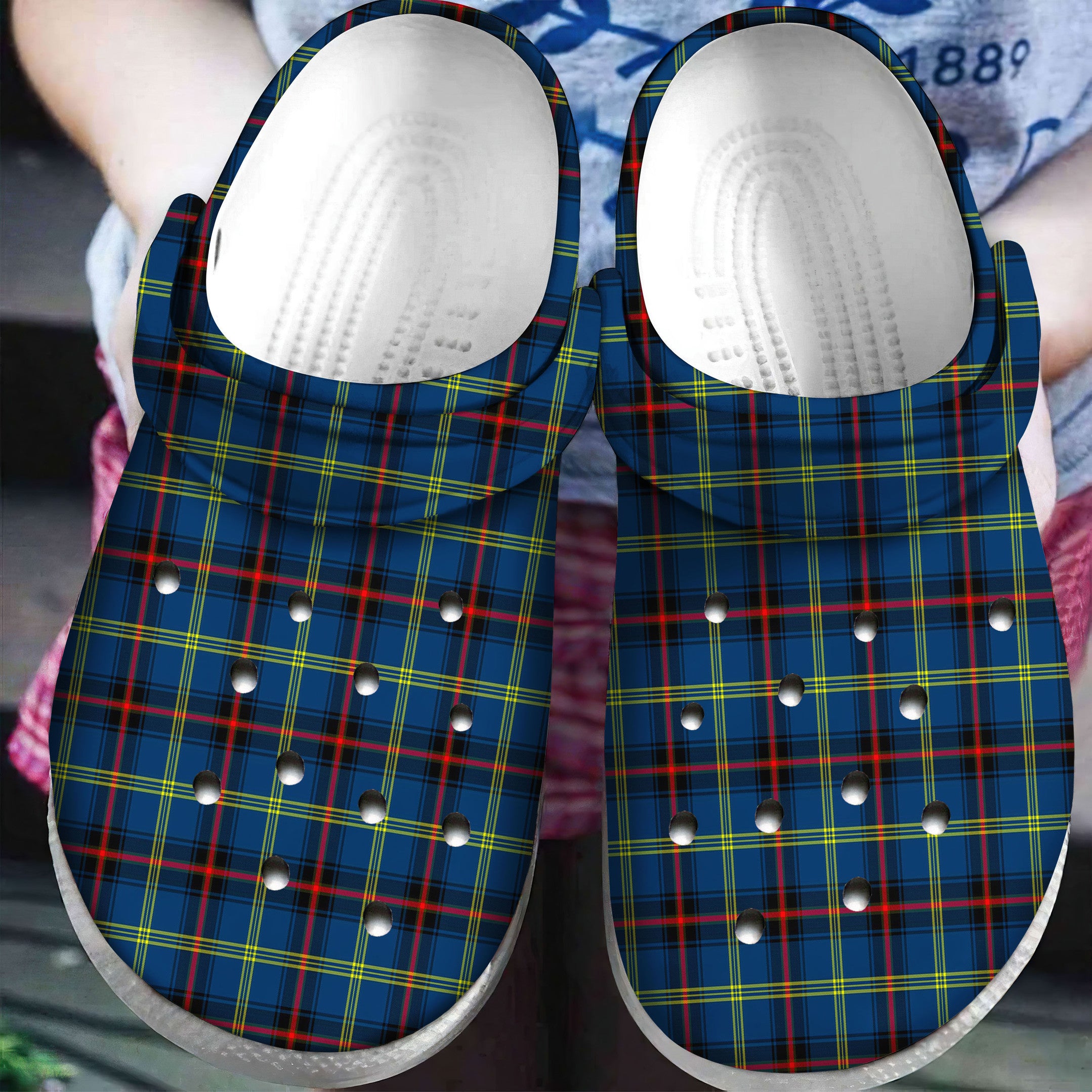 Grewar Tartan Plaid Crocs